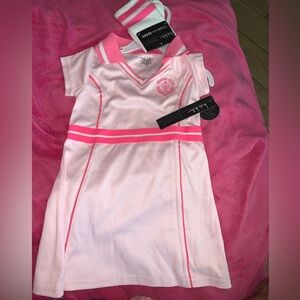Girls Nicole Miller Sports 2 T polo dress with matching socks nwt